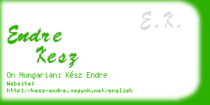 endre kesz business card